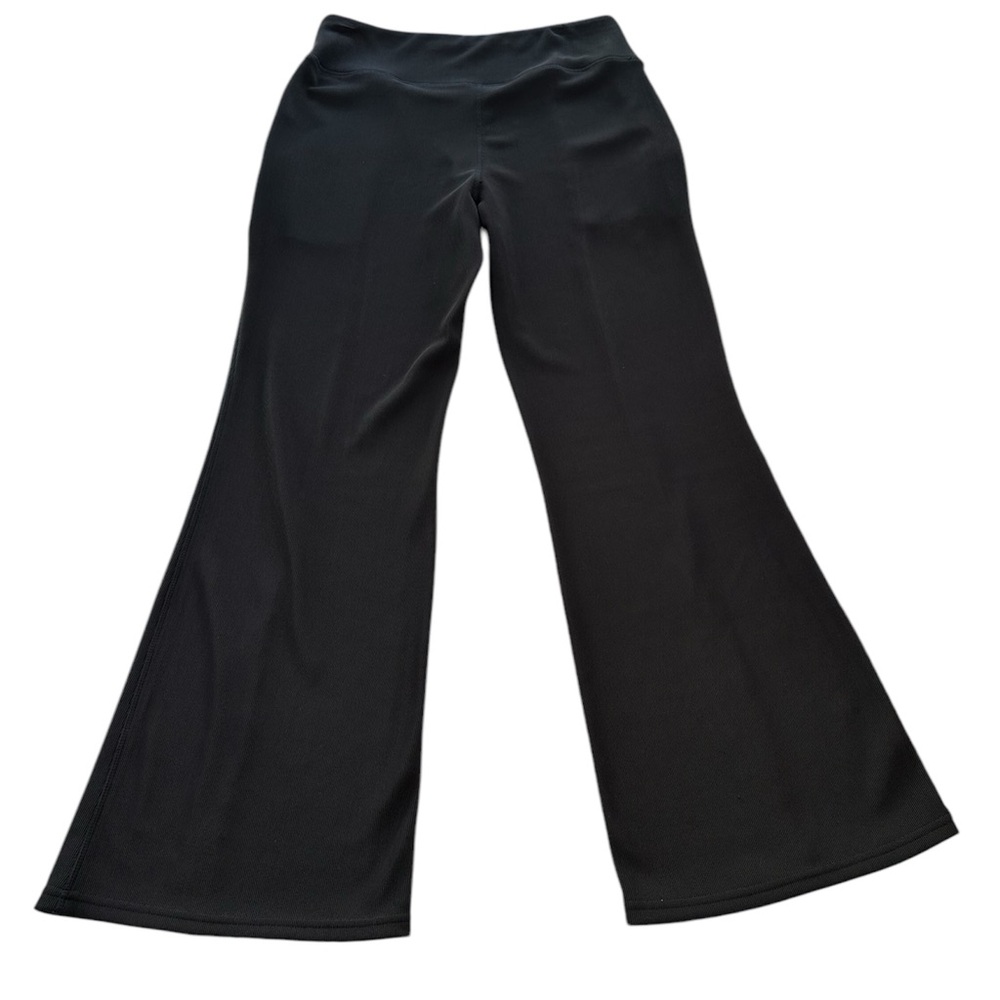 Move Theory Yoga Workout Pants Boot Cut Black Ribbed Women’s Size X-Large